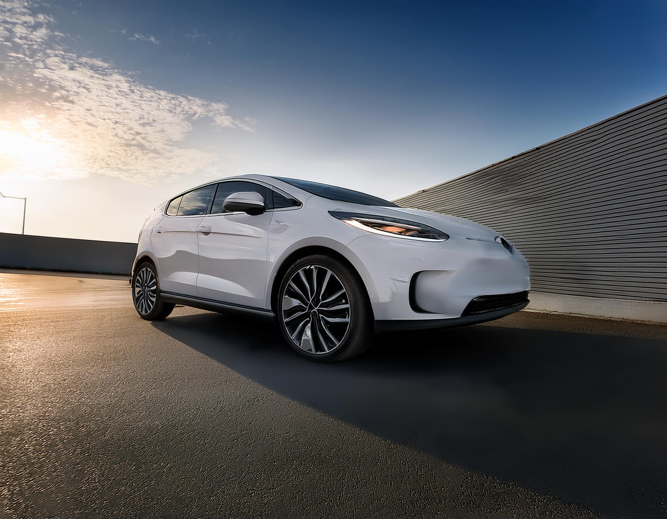 Modernes Auto in einer Werkstatt