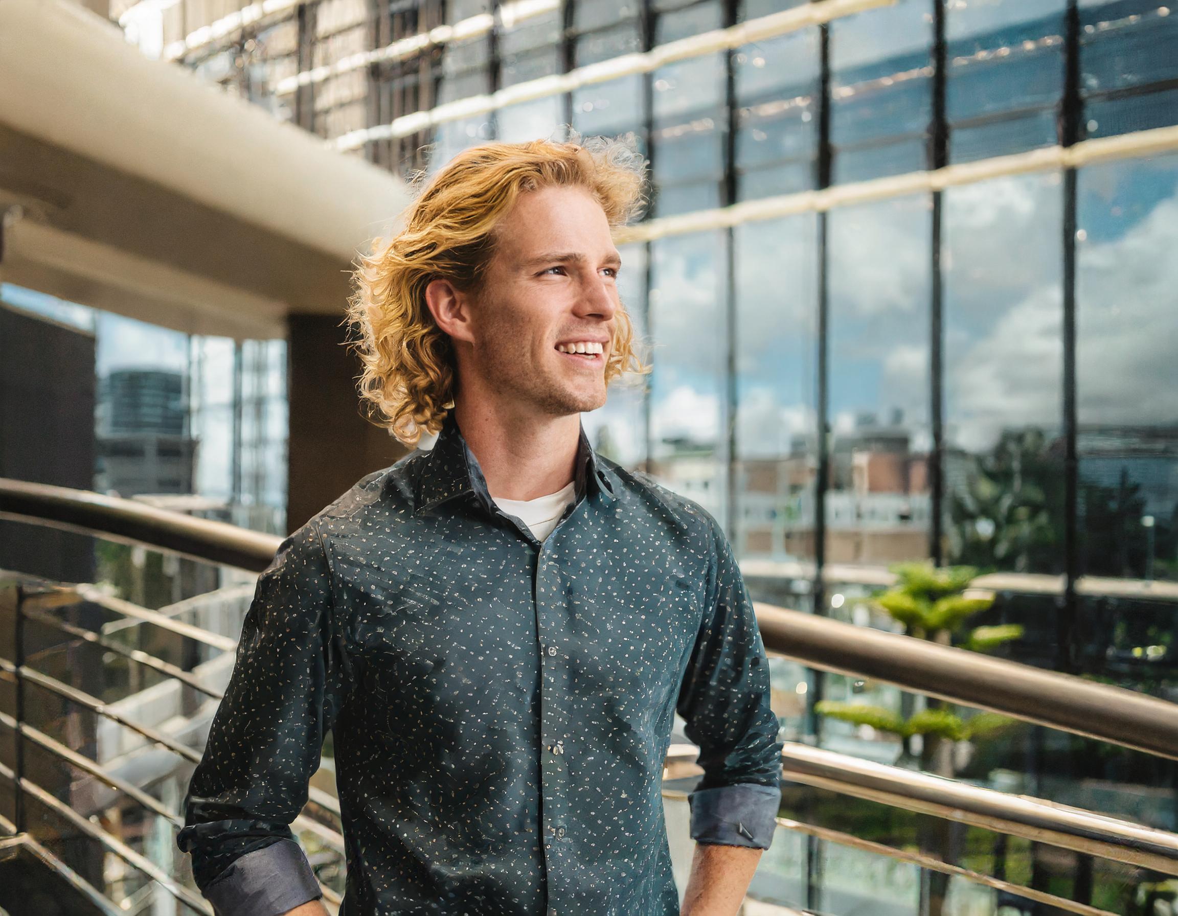 lächelnder Mensch, positive Stimmung