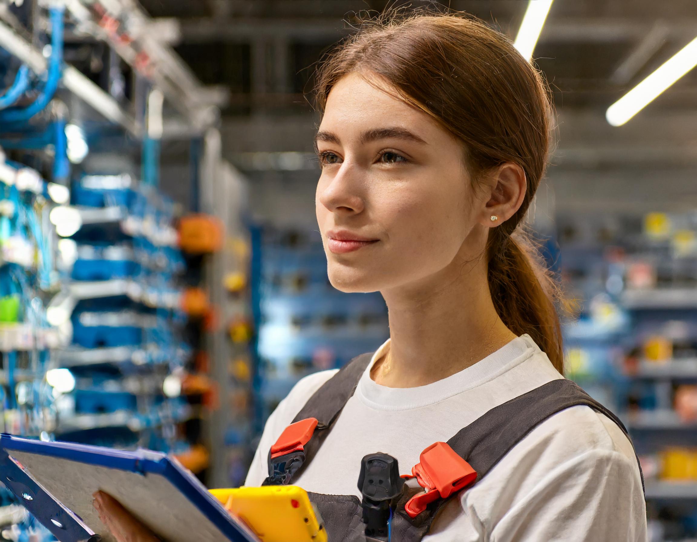 Teammitglied bei der Arbeit im Prüfzentrum