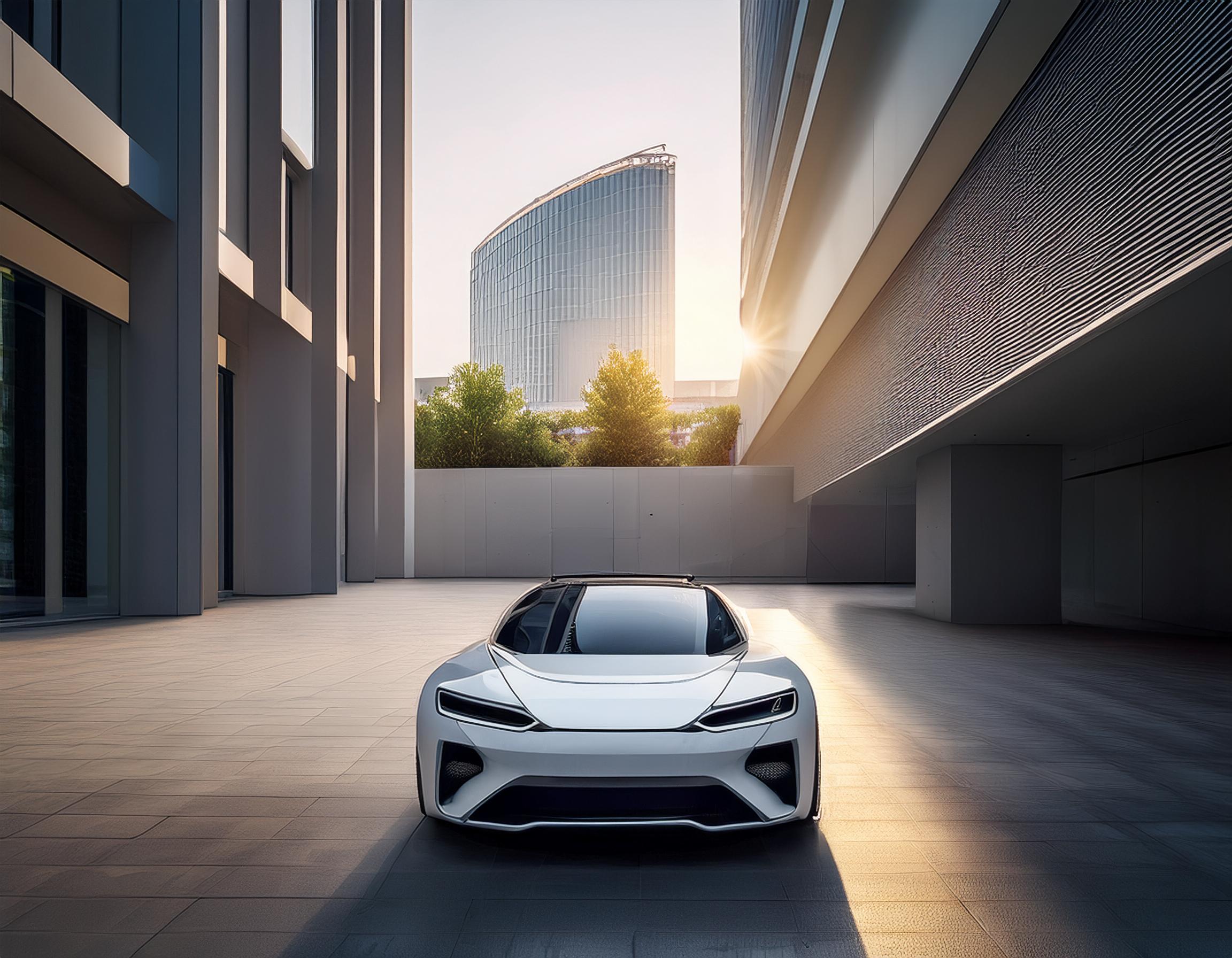 Verschiedene Automodelle nebeneinander in einer Showroom-Umgebung